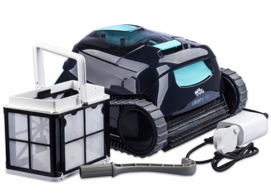 Dolphin Liberty 200 Cordless - Robot Pulitore a Batteria al Litio per Piscina fino a 10 Mt - FONDO + PARETI - NOVITA' 2024