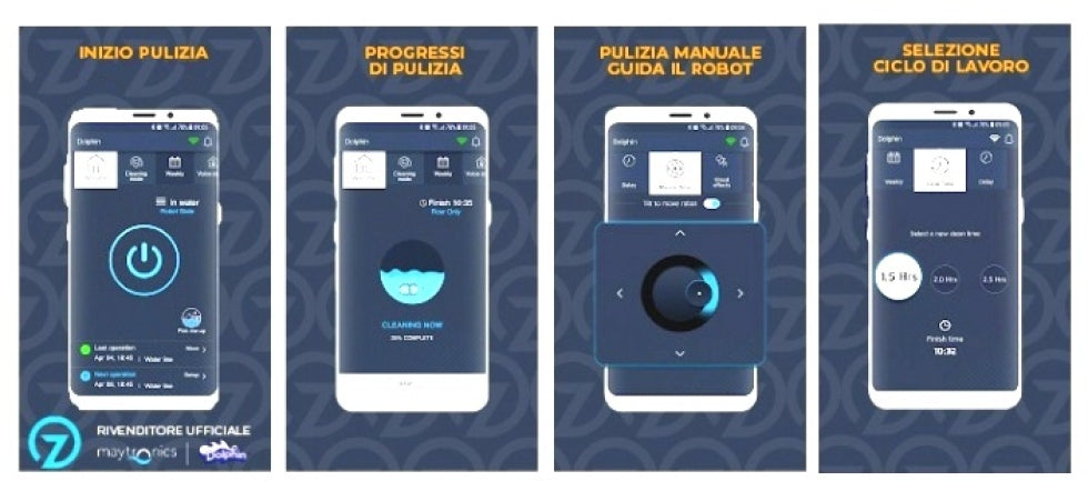 Dolphin Poolstyle 35i IoT Wi-Fi Bluetooth APP MyDolphin Plus Digital - Robot Elettrico Pulitore per Piscina fino a 12 Mt - FONDO + PARETI + LINEA - NOVITA' 2024