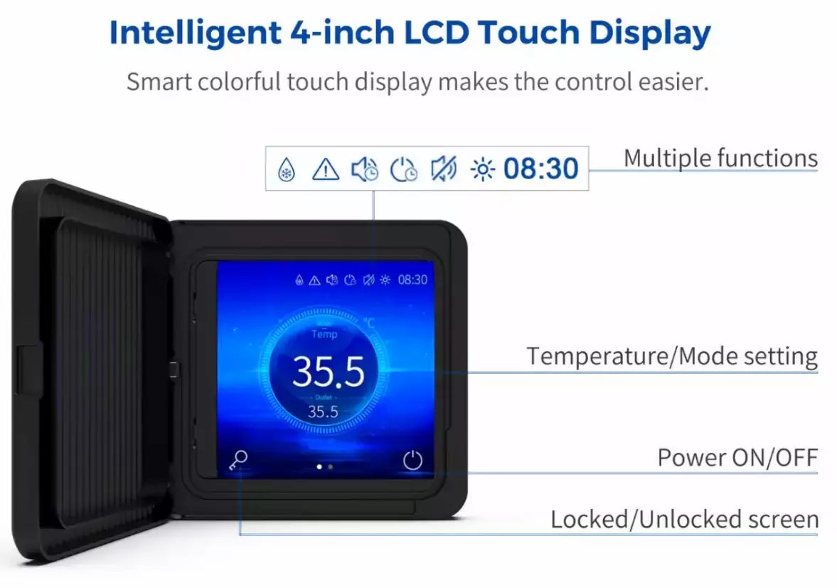 Garden Pac Pro Full-Inverter Heat & Cool 9 / 12 / 16 / 20 Kw - 25 / 95 Metri Cubi - Pompa di Calore Piscina Full Inverter Reversibile ad Alto Rendimento Wi-Fi App Smart Control - Compressore Alta Qualità