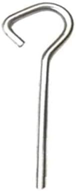 Picchetto a P in acciaio inox per telo piscina, lunghezza 29,7 cm, adatto a solarium e giardini.