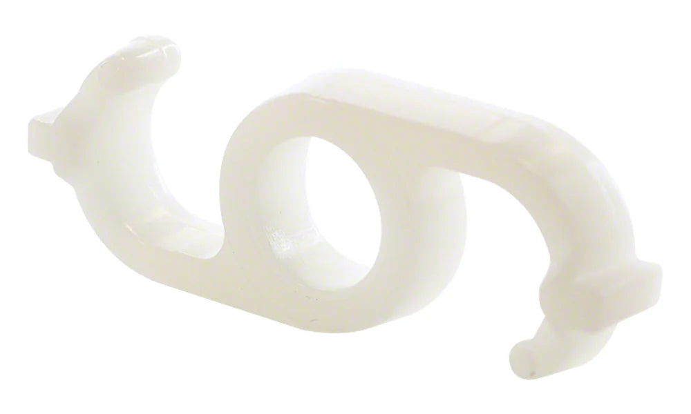 Gancio bianco per chiusura telaio cartuccia filtro compatibile con vari modelli di robot piscina.