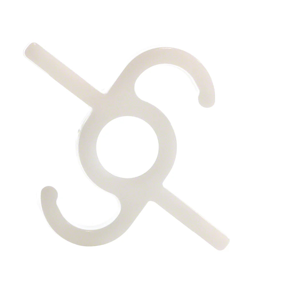 Gancio di chiusura bianco per telaio cartucce filtranti robot piscina Maytronics Dolphin.