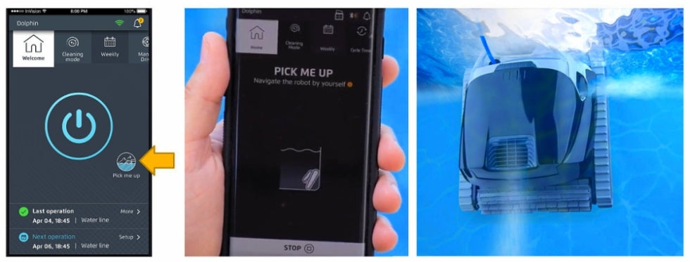 Dolphin Poolstyle 50i IoT Wi-Fi APP MyDolphin Plus Bluetooth Timer Digital - Robot Elettrico Pulitore per Piscina fino a 15 Mt - FONDO + PARETI + LINEA - MY2024