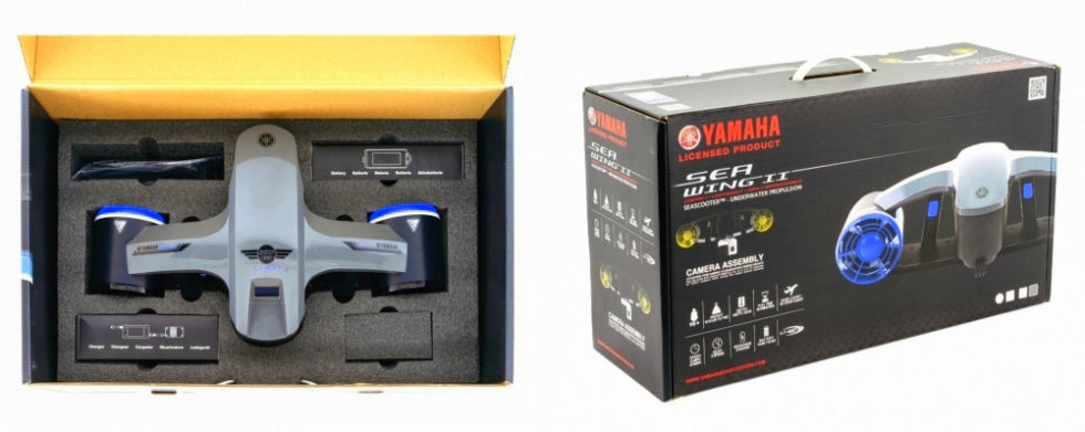 Seascooter Seaflyer Yamaha SeaWing II Lithium Blu Batteria al Litio - Propulsore Subacqueo - Km/h 8 - Profondità Mt 30 - 2 Velocità - Watt 296 - Schermo OLED - SPECIAL EDITION