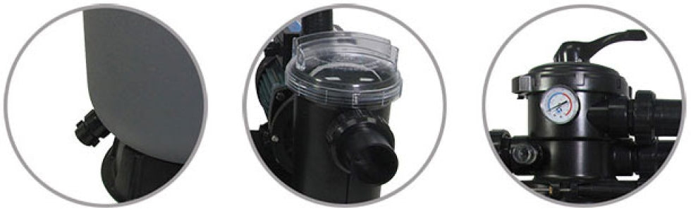 Gruppo Filtrante Monoblocco a Sabbia Poolstyle 0,33 CV per Piscina Interrate & Fuoriterra - 6 m3/h - Max 36.000 LT