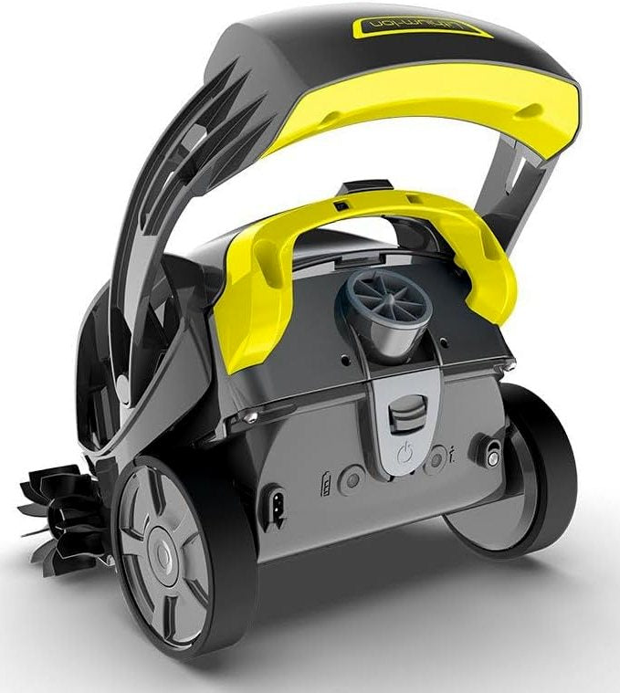 Robot pulitore Zodiac SPABOT OS 0800, cordless, per idromassaggio, con design compatto e dettagli gialli.