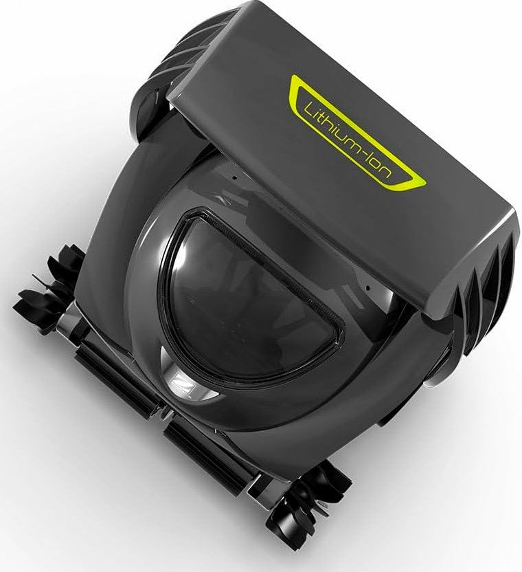 Robot pulitore Zodiac SPABOT OS 0800 grigio, senza fili, con batteria al litio, visto dall'alto.