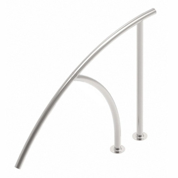 Passamano Curvato Elegante in Acciaio Inox AISI 316 per Piscina & Spa - Compatibile con Elettrolisi al Sale