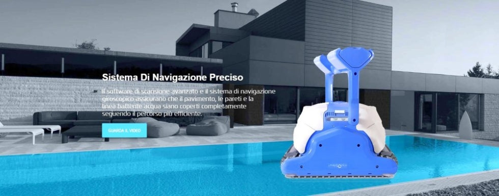 Dolphin ZEFIRO SF40 Gyro Digital - Robot Elettrico Pulitore per Piscina fino a 12 Mt TOP GAMMA per Rivestimento in Ceramica Cemento Verniciato Vetroresina & PVC con Gradino Perimetrale - MY2023