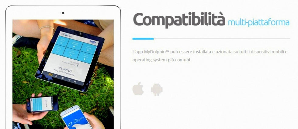 Dolphin Poolstyle 40i IoT Wi-Fi APP MyDolphin Plus Bluetooth Timer Digital - Robot Elettrico Pulitore per Piscina fino a 12 Mt - FONDO + PARETI + LINEA - MY2023