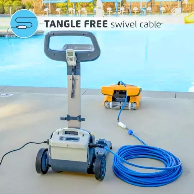 Dolphin PRO X1 Active Timer Gyro Digital con Radiocomando - Robot Elettrico Pulitore per Piscina fino a 20 Mt per Rivestimento in Ceramica Cemento Verniciato Vetroresina & PVC con Gradino Perimetrale - MY2024