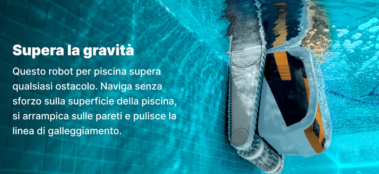 Dolphin E60i IoT Wi-Fi APP MyDolphin Plus Bluetooth Timer Gyro Digital - Robot Elettrico Pulitore per Piscina fino a 15 Mt - TOP GAMMA - MY2026