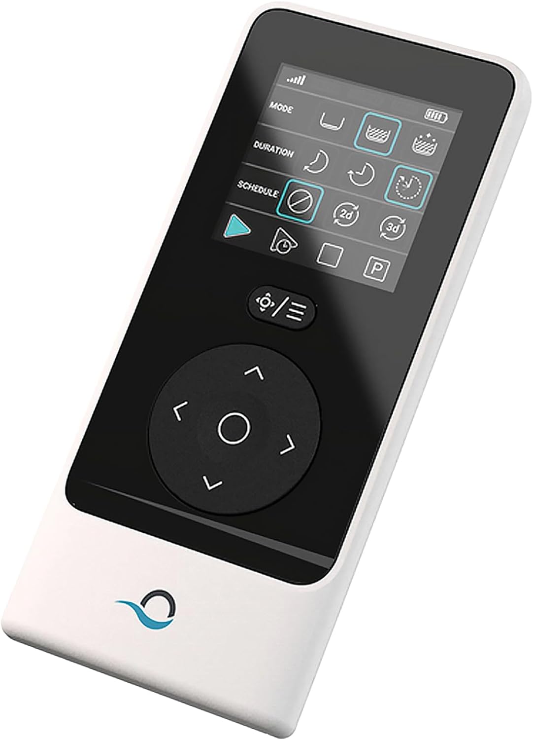 Radiocomando Bluetooth per robot piscina Maytronics Dolphin e Zenit, schermo e pulsanti di controllo.