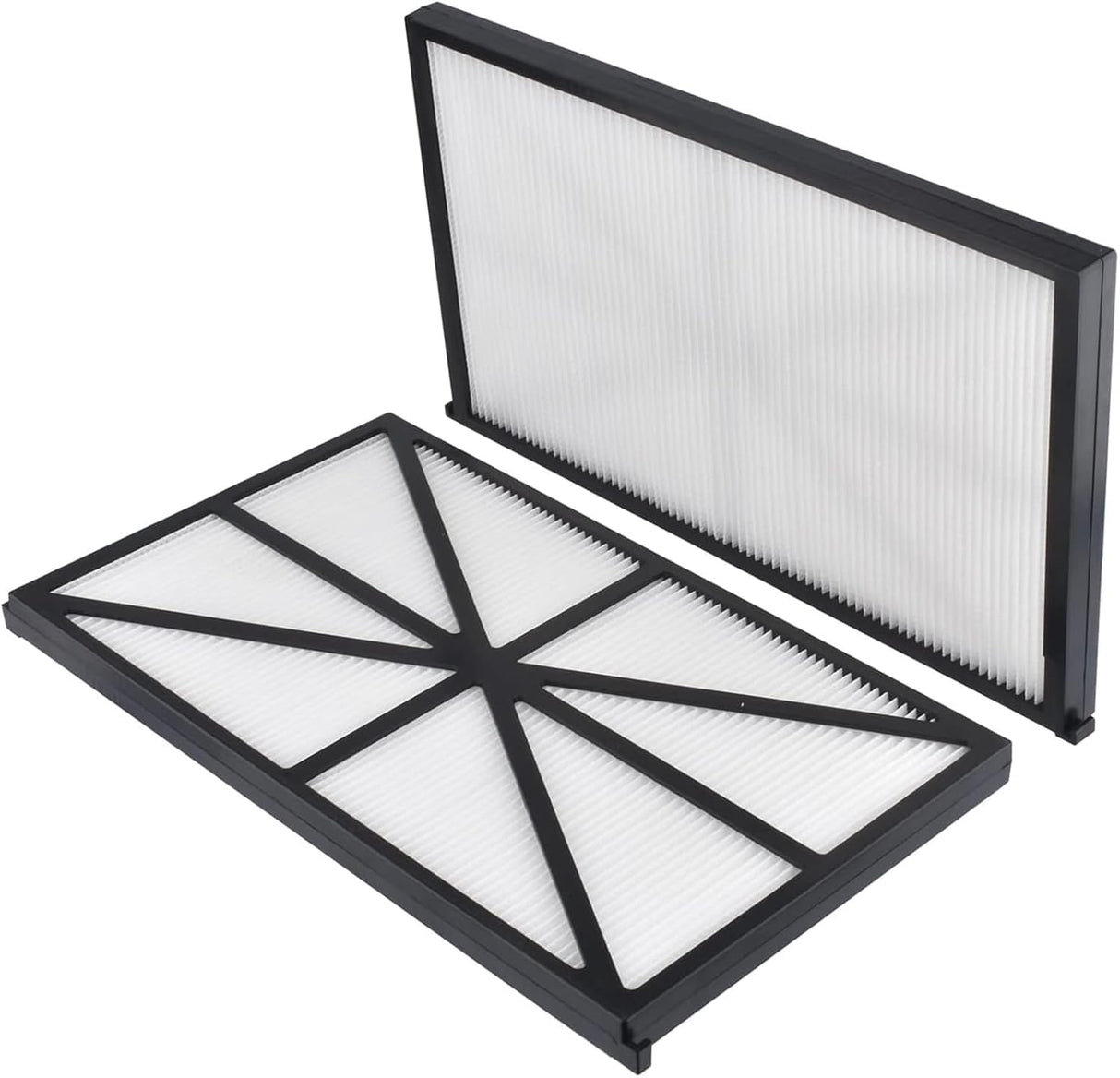 Cartucce filtro a trama fine per robot piscina Hayward Tiger Shark, rettangolari con cornice nera.