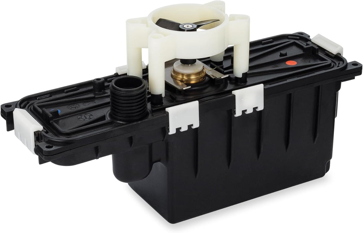 Box motore con centralina per robot piscina Maytronics Dolphin Zenit 12, nero con componenti bianchi.