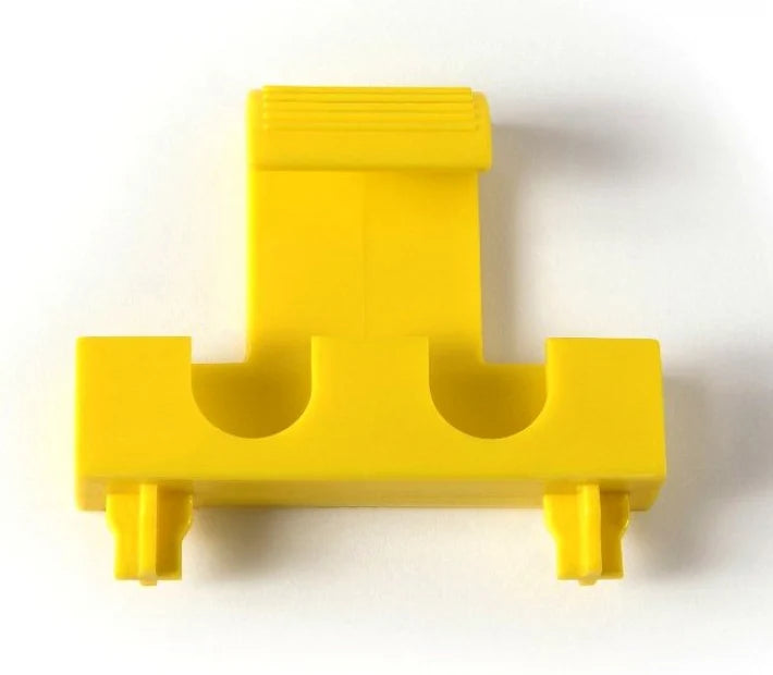 Pulsante giallo di bloccaggio manico per robot piscina Maytronics Dolphin.