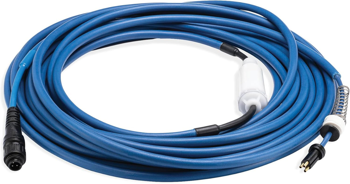 Cavo galleggiante blu 18m con connettori 3 pin e swivel per robot piscina Maytronics Dolphin.