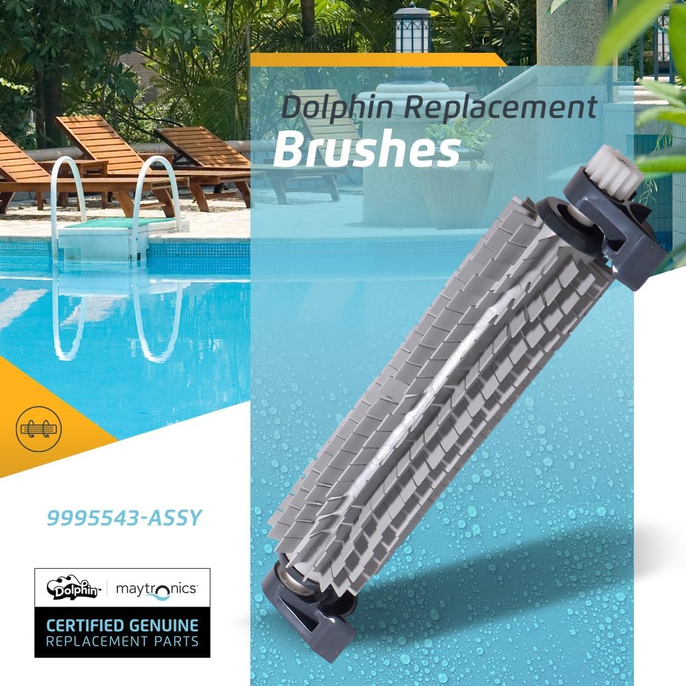 Spazzola anteriore attiva per robot piscina Maytronics Dolphin, modello 9995543-ASSY.