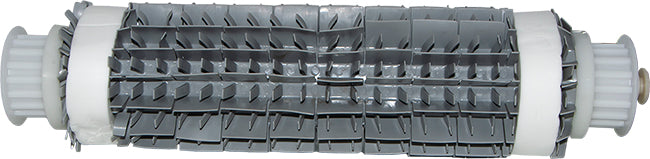Rullo spazzola grigio in PVC con pulegge e anelli per robot piscina Dolphin Oasis 40 e modelli simili.