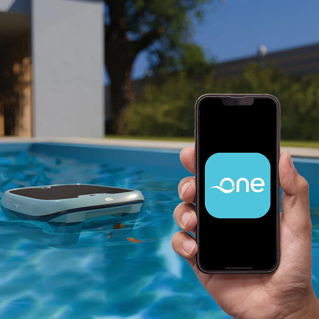 Dolphin Skimmi 300 - Robot Piscina Pulitore Superficie fino a 20 Mt - APP FULL - Bluetooth - Sensori Intelligenti - Alimentato ad Energia Solare - NOVITA'