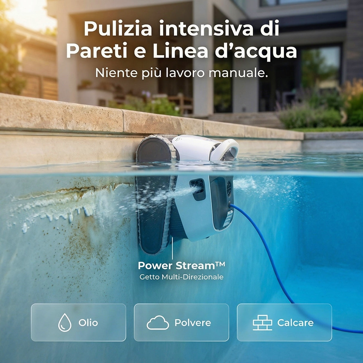 Dolphin Poolstyle 35 Digital Robot Pulitore Elettrico Piscina fino a 12 Mt - FONDO + PARETI + LINEA - MY2026