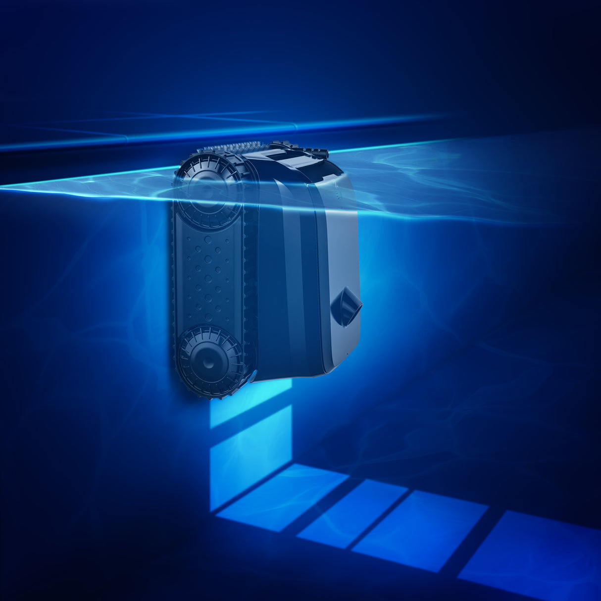 Robot piscina Zodiac Freedom OF 42 iQ in immersione, pulizia fondo e pareti.