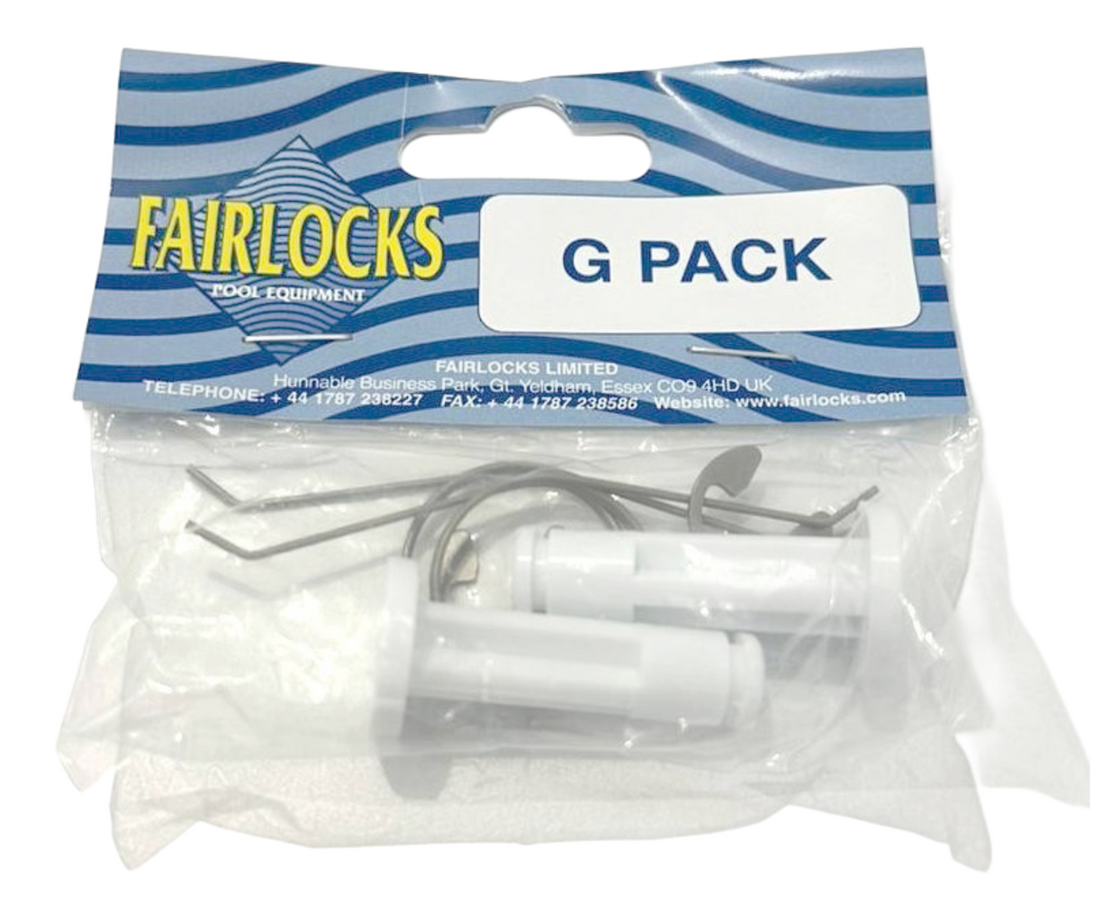 Set bulloni assale di ricambio Pack G per aspirafango Fairlocks in confezione trasparente.