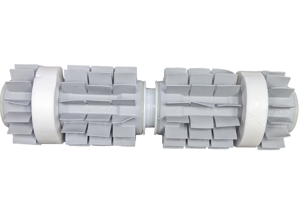 Spazzole posteriori PVC corte con anelli e cuscinetto per robot piscina Maytronic Dolphin E 60-70.