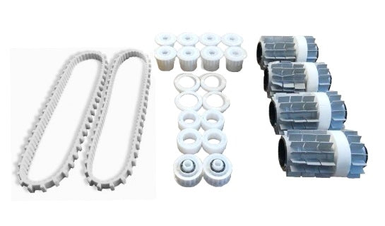 Kit rinnovo trasmissione cingoli per robot piscina Dolphin Dynamic Pro X, componenti vari.