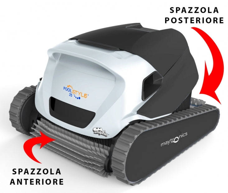 Dolphin Poolstyle 35 Digital - Robot Elettrico Pulitore per Piscina fino a 12 Mt - FONDO + PARETI + LINEA - MY2023