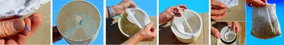 36 Sacchetti Calze Pre Filtro Universali Toucan per Skimmer Piscina & SPA Net Skim - Confezione da 36 Pezzi