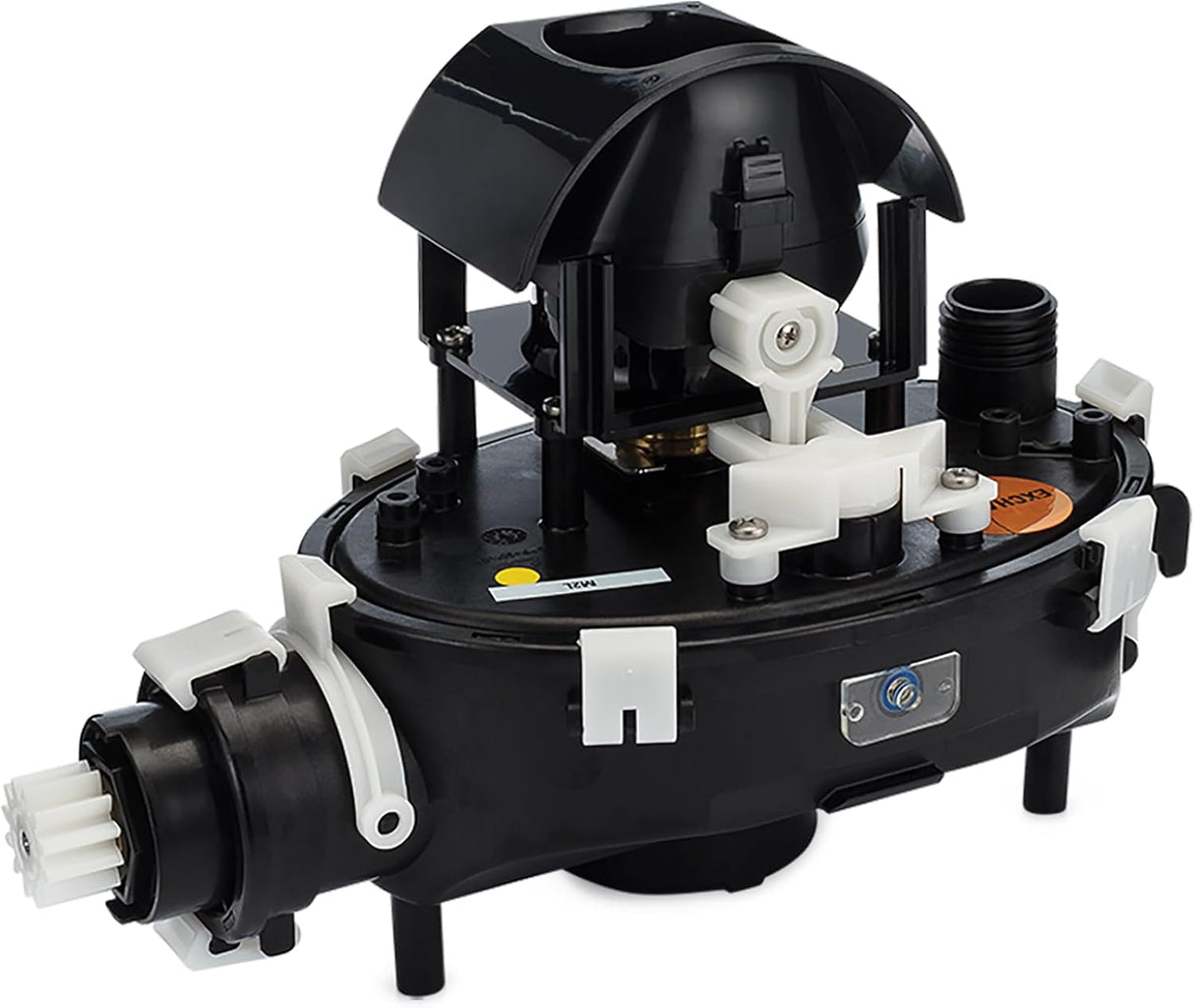 Box motore con centralina per robot piscina Dolphin, componenti in plastica e metallo.