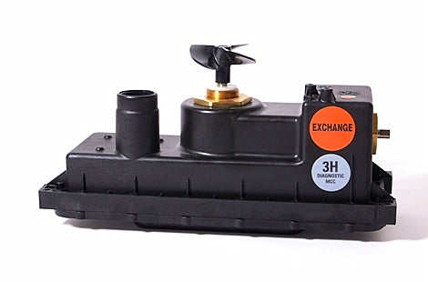 Box motore con centralina per robot piscina Dolphin Thunder 10, colore nero, su sfondo bianco.