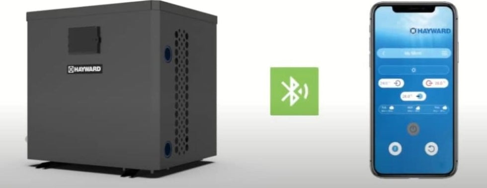 Hayward Micro Pompa di Calore 2,5 Kw ad Alto Rendimento per Piscine Fuoriterra Max 15 M³ - Controller LED - Refrigerante R32 - Bluetooth