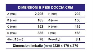 Doccia Solare per Piscina in Alluminio CRM con Doppia Manopola - Capienza Lt. 30