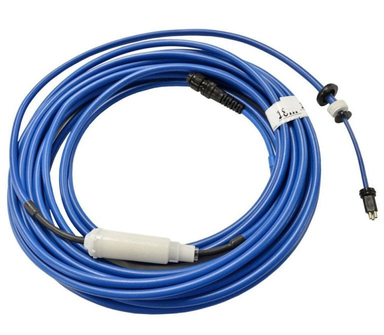 Cavo galleggiante blu 18 m con swivel e connettori per robot piscina Maytronics Dolphin e AstralPool.