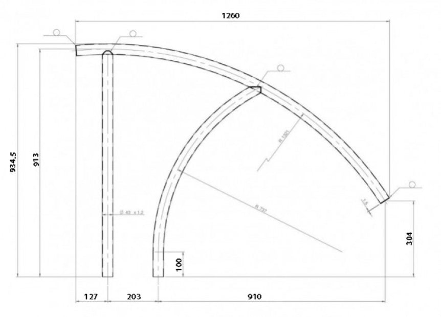 Passamano Curvato Elegante in Acciaio Inox AISI 316 per Piscina & Spa - Compatibile con Elettrolisi al Sale
