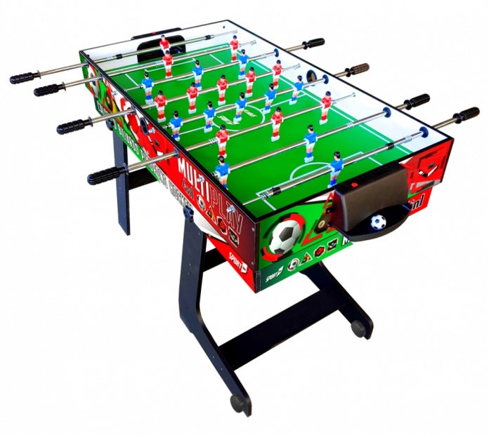 Tavolo Multigioco Sport One Italy Verticale Salvaspazio - 4 Giochi in 1 - Calciobalilla 4 Vs 4 Aste Rientranti / Ping Pong / Tavolo da Biliardo & Speed Hockey - Cm. 121,90 X 60 X 81,5 - SPECIAL EDITION