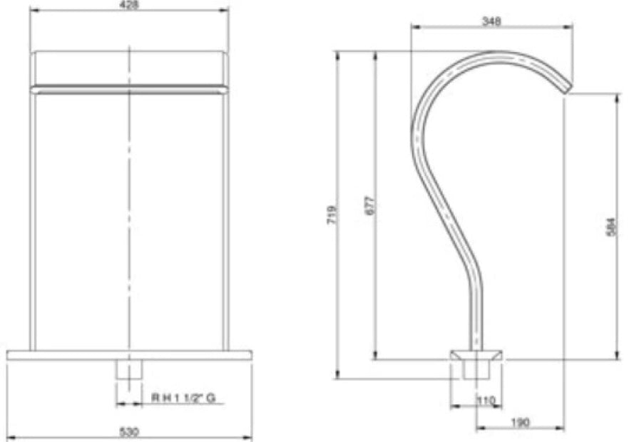 Cascata Flexinox Cayman in Acciaio Inox AISI 316 per Piscina