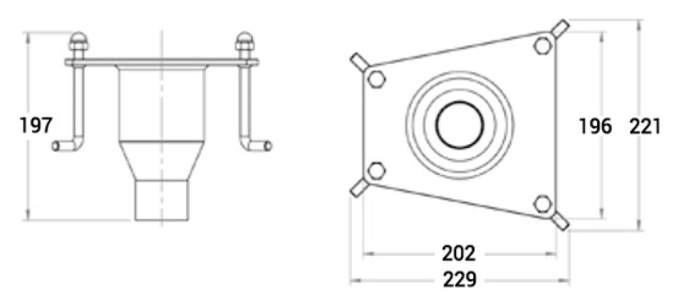 Ancoraggio Cascata Mezzaluna Flexinox Mini Bali Lucida in Acciaio Inox AISI 316 per Piscina