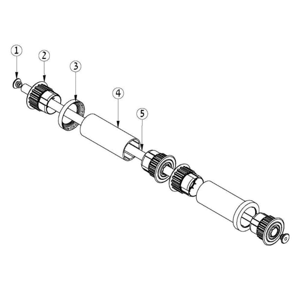 Rullo Corto Completo di Pulegge per Cingolo Nuova Versione Robot Piscina Maytronics Dolphin con Doppia Spazzola