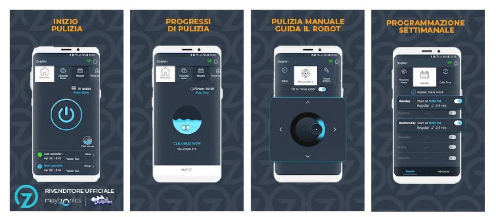 Dolphin Zenit 20i IoT Wi-Fi Bluetooth Smart Active Timer Gyro Digital - Robot Elettrico Pulitore per Piscina fino a 15 Mt - APP MyDolphin Plus - TOP GAMMA - MY2025