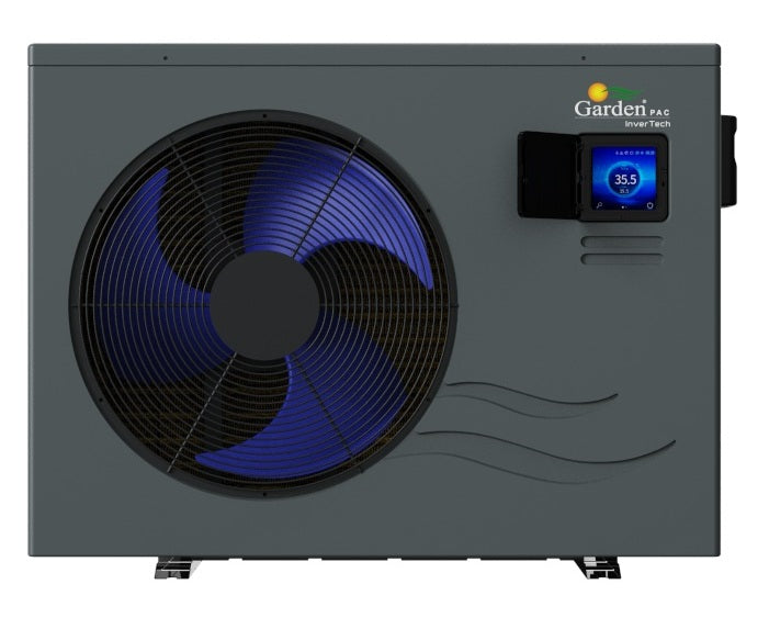 Garden Pac Pro Full-Inverter Heat & Cool 9 / 12 / 16 / 20 Kw - 25 / 95 Metri Cubi - Pompa di Calore Piscina Full Inverter Reversibile ad Alto Rendimento Wi-Fi App Smart Control - Compressore Alta Qualità