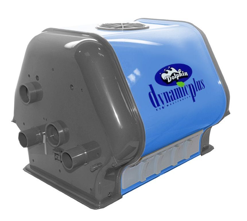 Carenatura superiore grigia e blu per robot piscina Maytronics Dolphin Dynamic Plus.