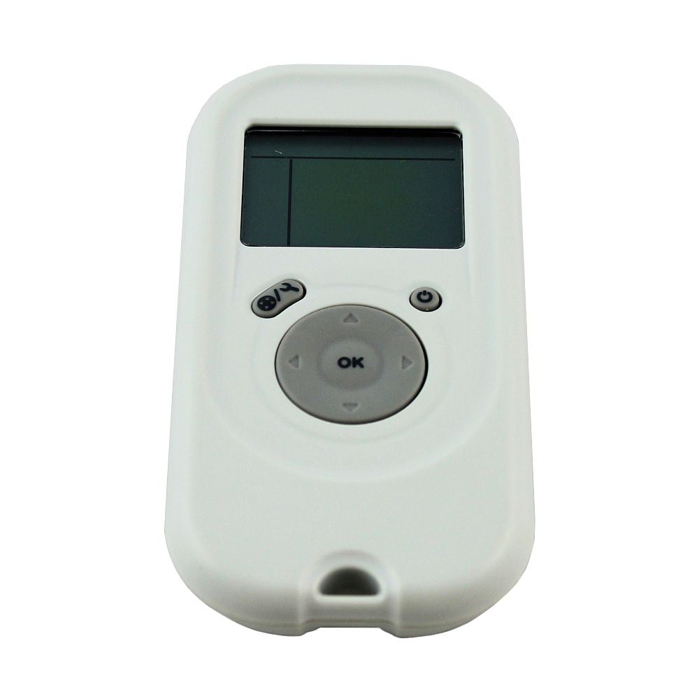 Radiocomando bianco BASIC per robot piscina Maytronics con schermo e pulsanti direzionali.