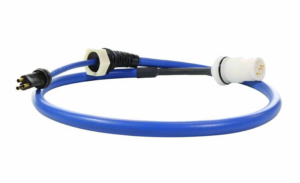 Cavo galleggiante blu 1,2 m con 3 pin e contatti a molla per robot piscina Maytronics Dolphin.