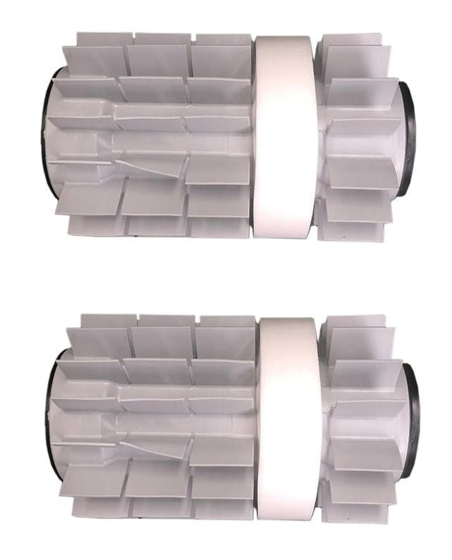 Spazzole posteriori corte termofuse su rullo per robot piscina Dolphin Zenit e altri modelli.