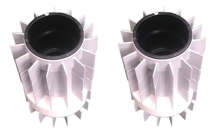 Spazzole posteriori corte termofuse su rullo per robot piscina Maytronics Dolphin.