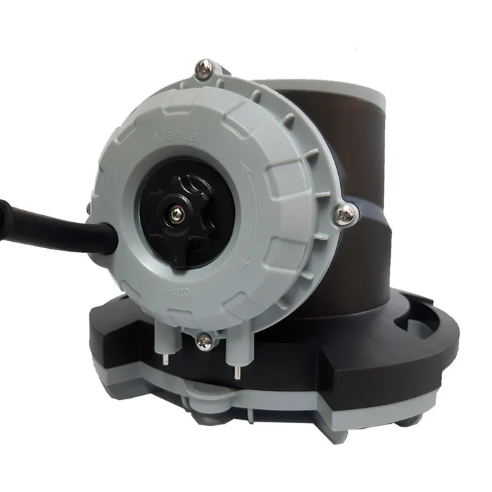 Elettropompa automatica Glong Cover 2 in 1, design anti ribaltamento, vista laterale.