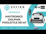 Video Dolphin Poolstyle 50i IoT Wi-Fi APP MyDolphin Plus Bluetooth Timer Digital - Robot Elettrico Pulitore per Piscina fino a 15 Mt - FONDO + PARETI + LINEA - MY2024